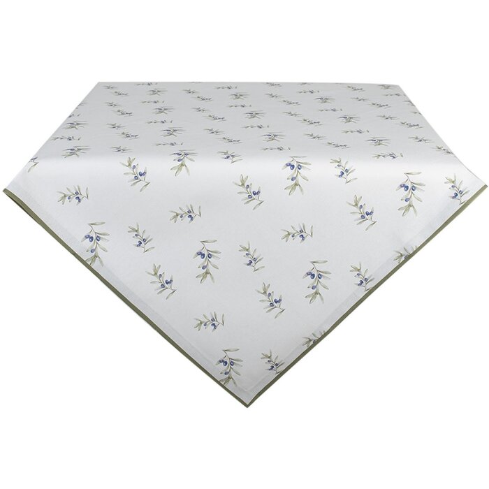 Clayre & Eef OLF01 Ubrus Square Beige Green 100x100 cm