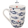 Clayre & Eef SSFMU Hrnek bílý modrý 350 ml