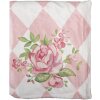 Clayre & Eef SWR60 Plaid Pink White 130x170 cm