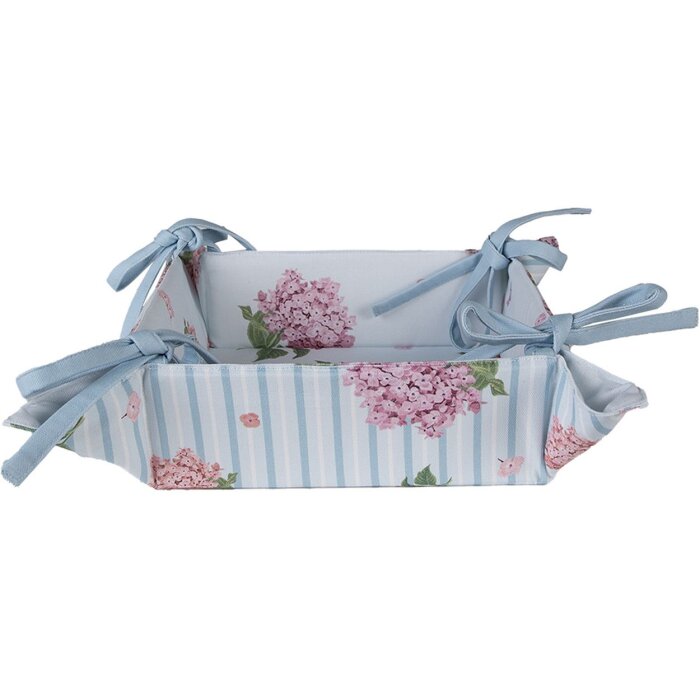 Clayre & Eef VTG47 Košík na chléb růžový 35x35x8 cm Bavlna ve venkovském stylu