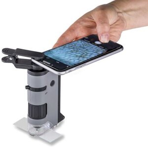 Ruční mikroskop Carson MP-250 MicroFlip 100-200x adaptér pro chytré telefony