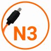 Připojovací kabel fotoaparátu Miops Nikon N3 oranžový