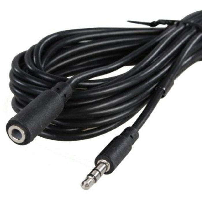 Prodlužovací stereofonní audio kabel 3,5 mm samec - 3,5 mm samice 5 m