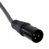 Kabel XLR 3-pin samec-samice 10 m tmavě šedý ohebný