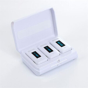 Boya BY-XM6-K2W Bezdrátový mikrofonní set Dva vysílače Přijímač dosah 100 m