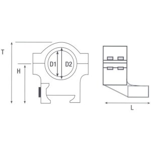 Sada pro montáž kuželů 25-30 mm Dual-T Ring Bracket Black