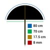 Falcon Eyes reflexní deštník UR-32SL Sunlight-Black 80 cm