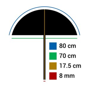 Falcon Eyes reflexní deštník UR-32WB bílo-černý 80 cm