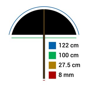 Falcon Eyes reflexní deštník UR-48WB bílo-černý 122 cm