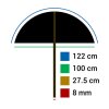 Falcon Eyes reflexní deštník UR-48WB bílo-černý 122 cm