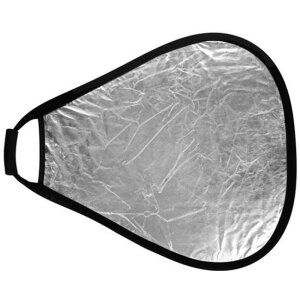 StudioKing Reflektor CRGSW60 Stříbrnobílý s rukojetí 60 cm
