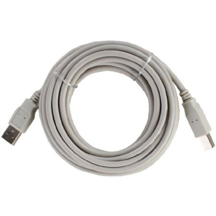 Standardní kabel USB 2.0 5 m A-male na B-male šedý
