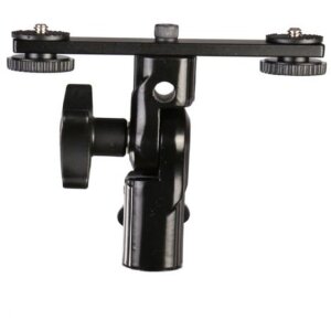 Falcon Eyes CLD-14A Twin Mount Tilting Bracket se 2 hot shoe adaptéry HS-20M