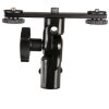 Falcon Eyes CLD-14A Twin Mount Tilting Bracket se 2 hot shoe adaptéry HS-20M