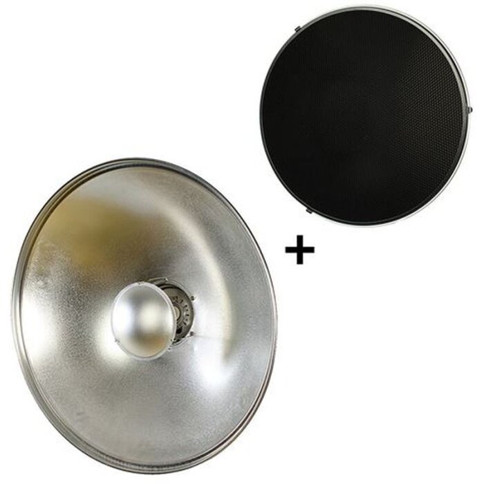 StudioKing Beauty Dish SK-BD700 Silver 70 cm s voštinovou konstrukcí