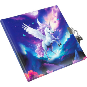 Goldbuch Denník Diana Jednorožec 16,5x16,5 cm 96 bílých stran se zámkem