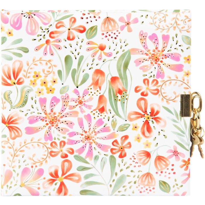 Goldbuch Denník s zámkem Pianta rossa 16,5x16,5 cm