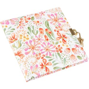 Goldbuch Denník s zámkem Pianta rossa 16,5x16,5 cm