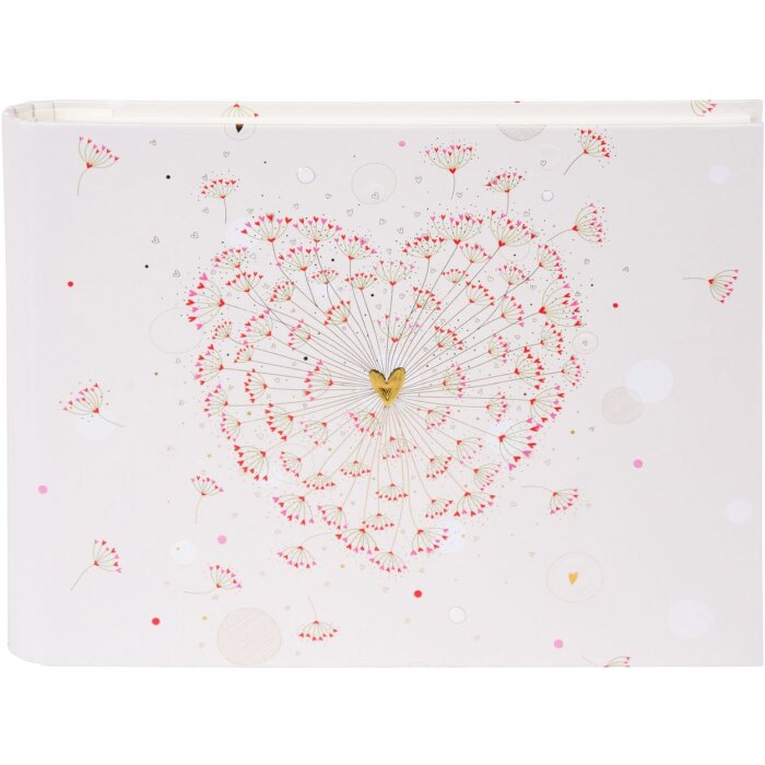 Goldbuch Fotokniha návštěv Zlaté srdce 29x23 cm 50 bílých stran