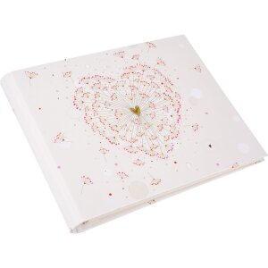 Goldbuch Fotokniha návštěv Zlaté srdce 29x23 cm 50 bílých stran