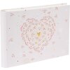 Goldbuch Fotokniha návštěv Zlaté srdce 29x23 cm 50 bílých stran