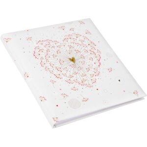 Zlatá kniha Svatební kniha hostů Zlaté srdce 23x25 cm 176 stran