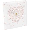 Zlatá kniha Svatební kniha hostů Zlaté srdce 23x25 cm 176 stran