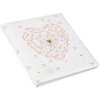 Zlatá kniha Svatební kniha hostů Zlaté srdce 23x25 cm 176 stran