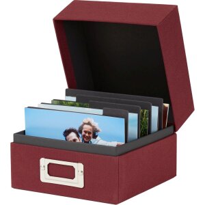 HNFD Lněný box na fotografie Sawala 700 fotografií 10x15 cm s přepážkami