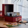 HNFD Lněný box na fotografie Sawala 700 fotografií 10x15 cm s přepážkami