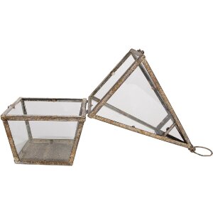 Clayre & Eef 65277 Lucerna 19x19x45 cm hnědá