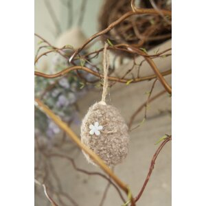 Clayre & Eef 65357 Dekorační závěs Vejce 5x7 cm Hnědá