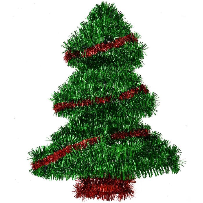Clayre & Eef 65530 Nástěnná dekorace Vánoční stromek 26x3x34 cm Zelená