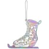Clayre & Eef 65606 Dekorace přívěsek brusle 12x1x12 cm Stříbrná barva