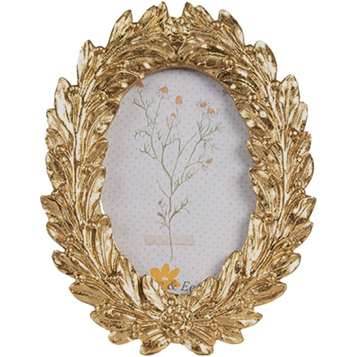 Clayre & Eef Fotorámeček zlatý 10x2x13 cm 7x9 cm