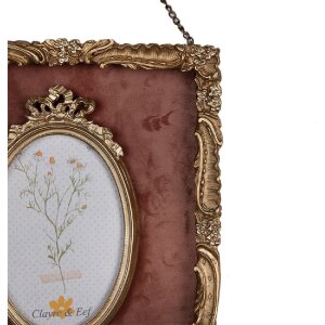 Clayre & Eef Fotorámeček 23x3x28 cm 10x15 cm Zlatý