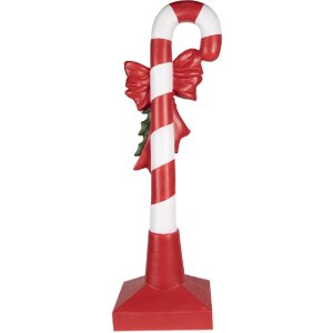 Clayre & Eef 5PR0127 Dekorace z cukrové třtiny 35x23x100 cm červená bílá