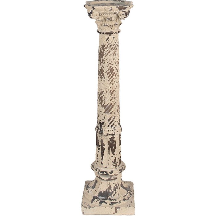 Clayre & Eef 5PR0134 Svícen 16x16x63 cm béžovo-hnědý