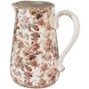 Clayre & Eef 6CE1651L Dekorace Džbán 21x15x23 cm Béžová Růžová