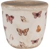 Clayre & Eef 6CE1661XS Dekorace Květináč Ø 11x10 cm Béžová Růžová