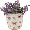 Clayre & Eef 6CE1661XS Dekorace Květináč Ø 11x10 cm Béžová Růžová