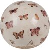 Clayre & Eef 6CE1666L Dekorační koule Ø 12x12 cm béžová růžová