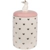 Clayre & Eef 6CE1680 Úložný květináč Ø 12x23 cm růžový bílý