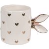 Clayre & Eef 6CE1686 Hrnek bílé zlato 13x9x9cm 300ml Elegantní design