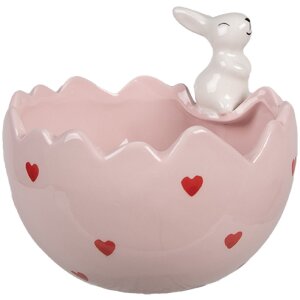 Clayre & Eef 6CE1694 Dekorativní miska 13x12x10 cm růžová