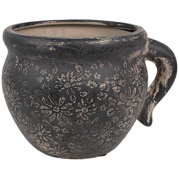 Clayre & Eef 6CE1708 Květináč černohnědý 17x14x12 cm Dekorace