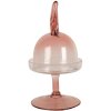 Clayre & Eef 6GL4385 Skleněný zvonek růžový Ø 12x23 cm - elegantní prezentace