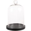 Clayre & Eef 6GL4485 Skleněný zvonek Transparent Brown Country Style Ø 15x21 cm