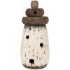 Clayre & Eef 6H2335 Dekorace maják bílá hnědá Ø 11x23 cm