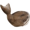 Clayre & Eef Dekorační velryba hnědo-bílá 39x15x21 cm